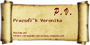 Prazsák Veronika névjegykártya
