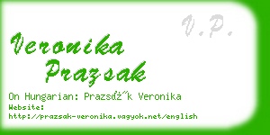 veronika prazsak business card